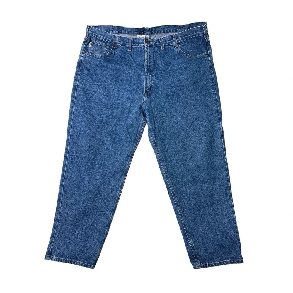 Mens Carhartt Straight Leg Relaxed Fit Jeans Pants Vtg Grandpa Big 48 x 30